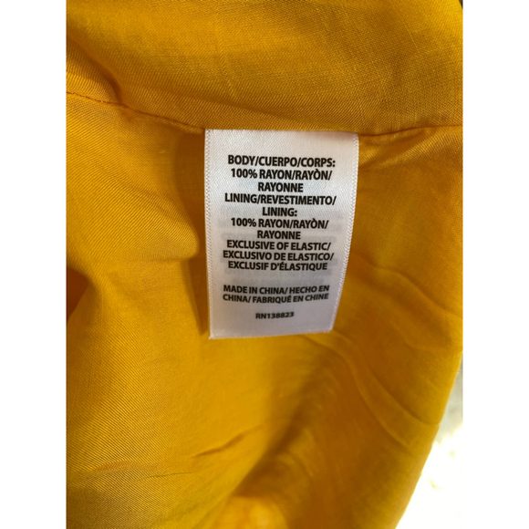 Shyanne Mustard Ditsy Floral Mini Dress Cottagecore Prairie Boho Romantic Garden - Picture 5 of 6